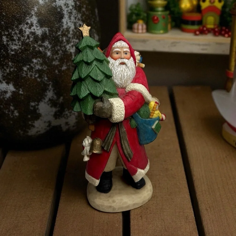 Kurt Adler Santa Claus 10” Figurine World Resin Bag Toys Classic Timeless X-Mas